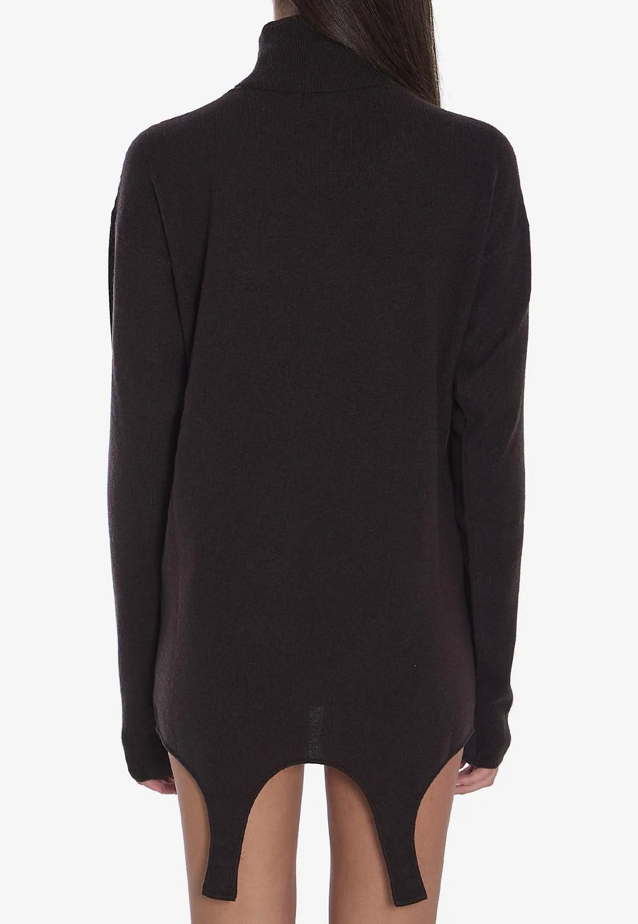 Turtleneck Garter Cashmere Sweater