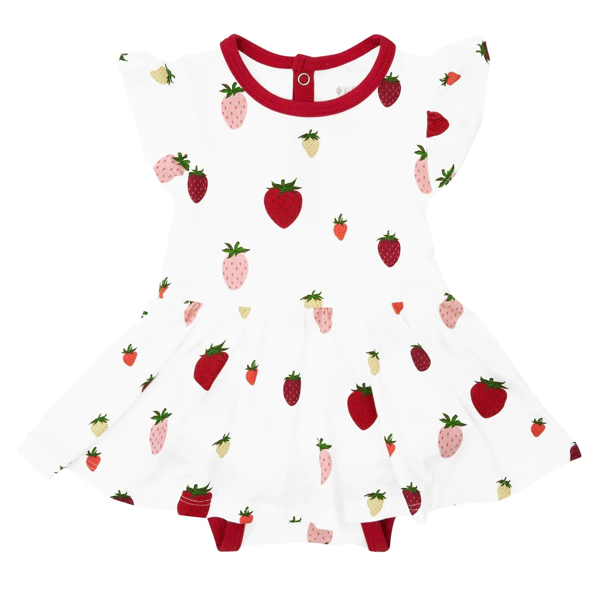 Twirl Bodysuit Dress in Strawberry