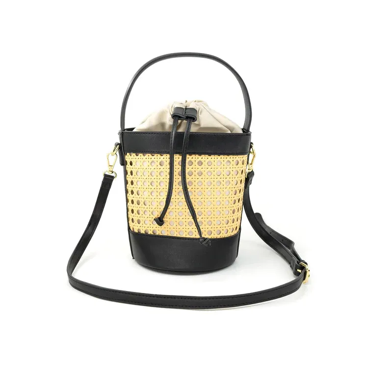 Vegan Rattan Crossbody Summer Handbag