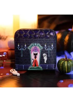 Vendula London Cat Dracula's Haunted House Square Wallet Purple