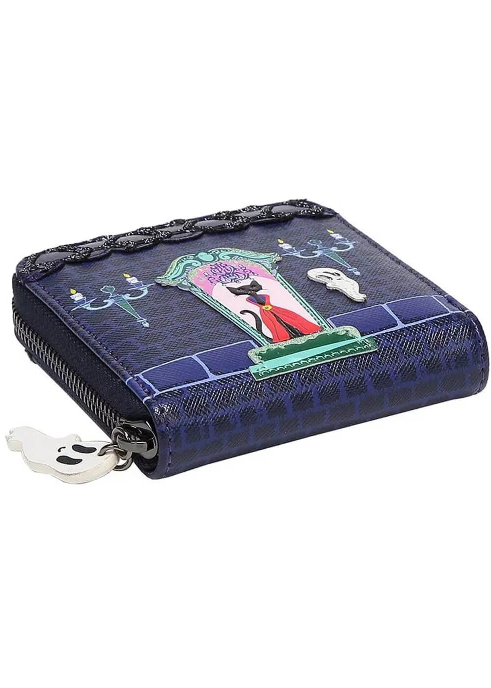 Vendula London Cat Dracula's Haunted House Square Wallet Purple