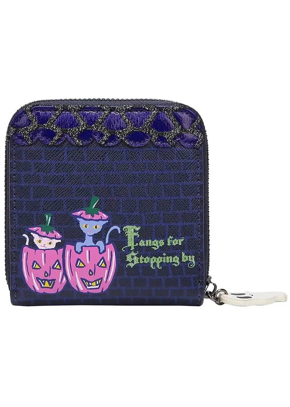 Vendula London Cat Dracula's Haunted House Square Wallet Purple