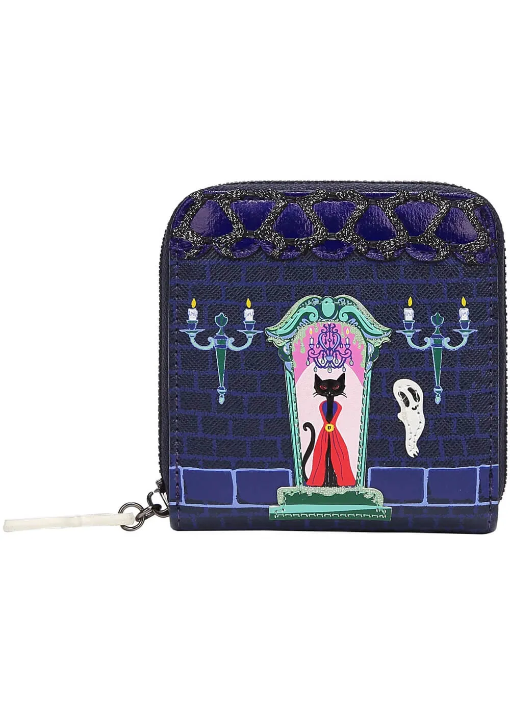 Vendula London Cat Dracula's Haunted House Square Wallet Purple