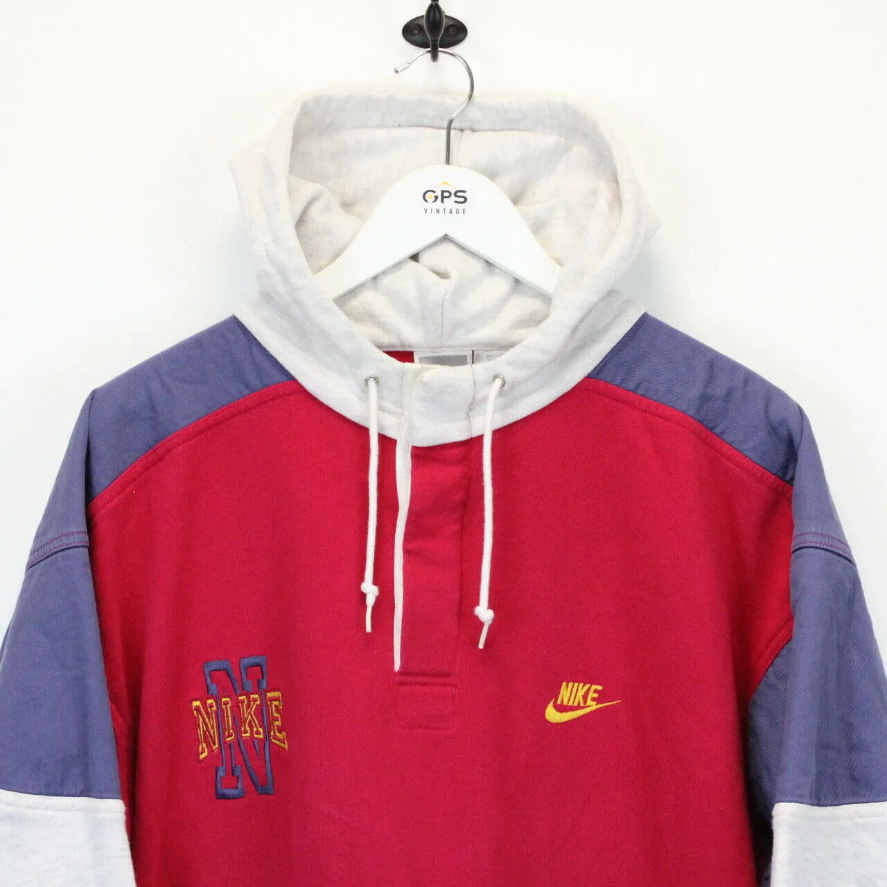 Vintage 80s NIKE Hoodie Multicolour | Medium