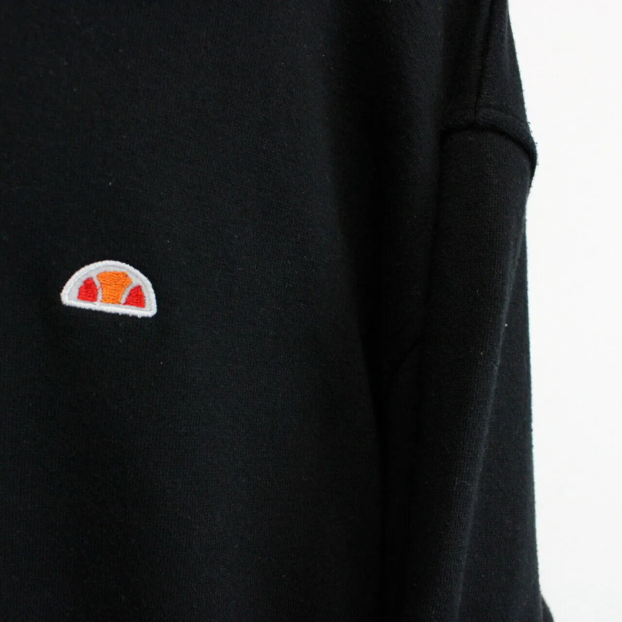 Vintage ELLESSE Hoodie Black | Large