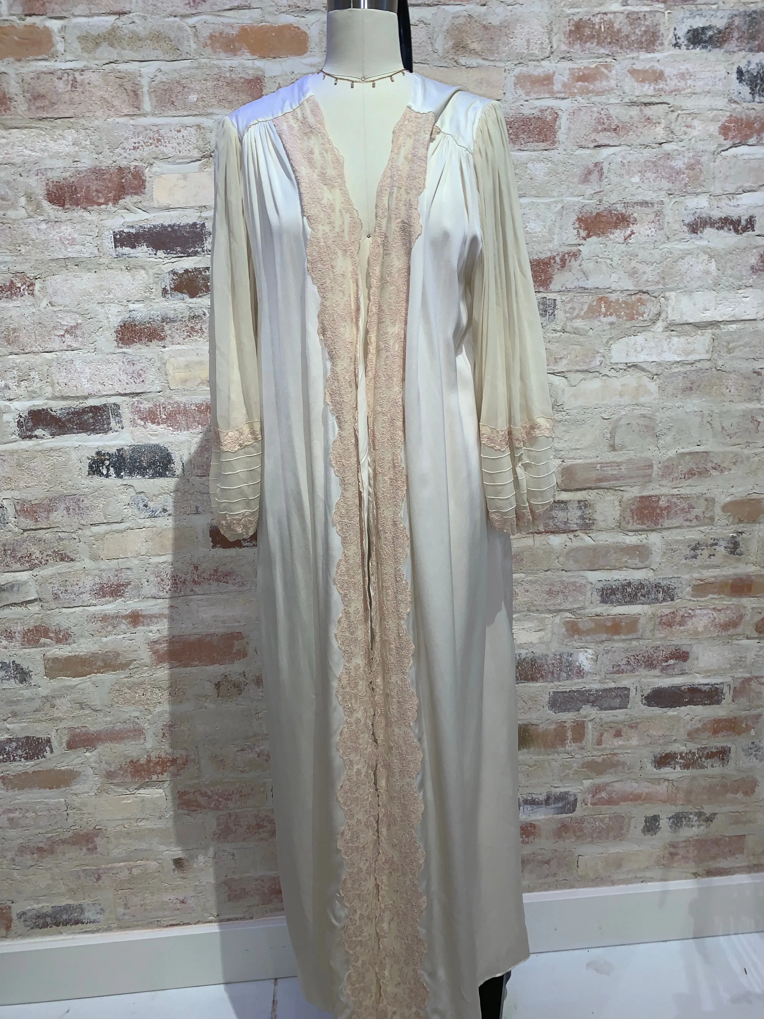 Vintage French  embroidered robe