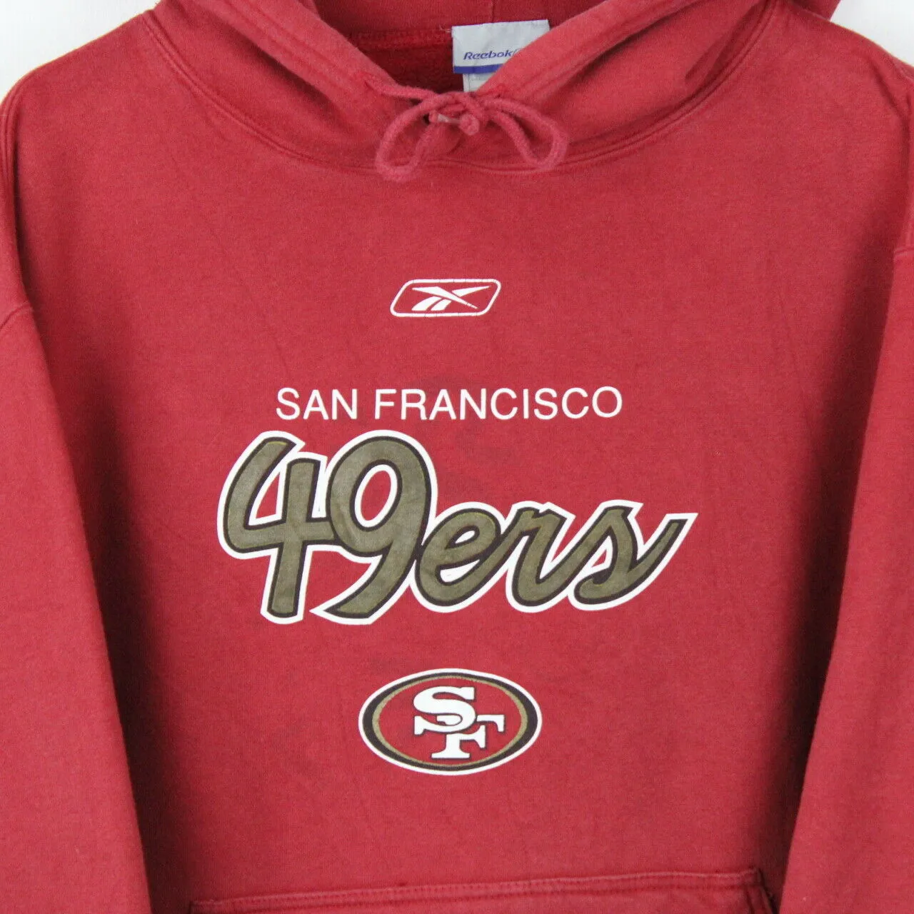 Vintage NFL REEBOK San Francisco 49ers Hoodie Red | Large