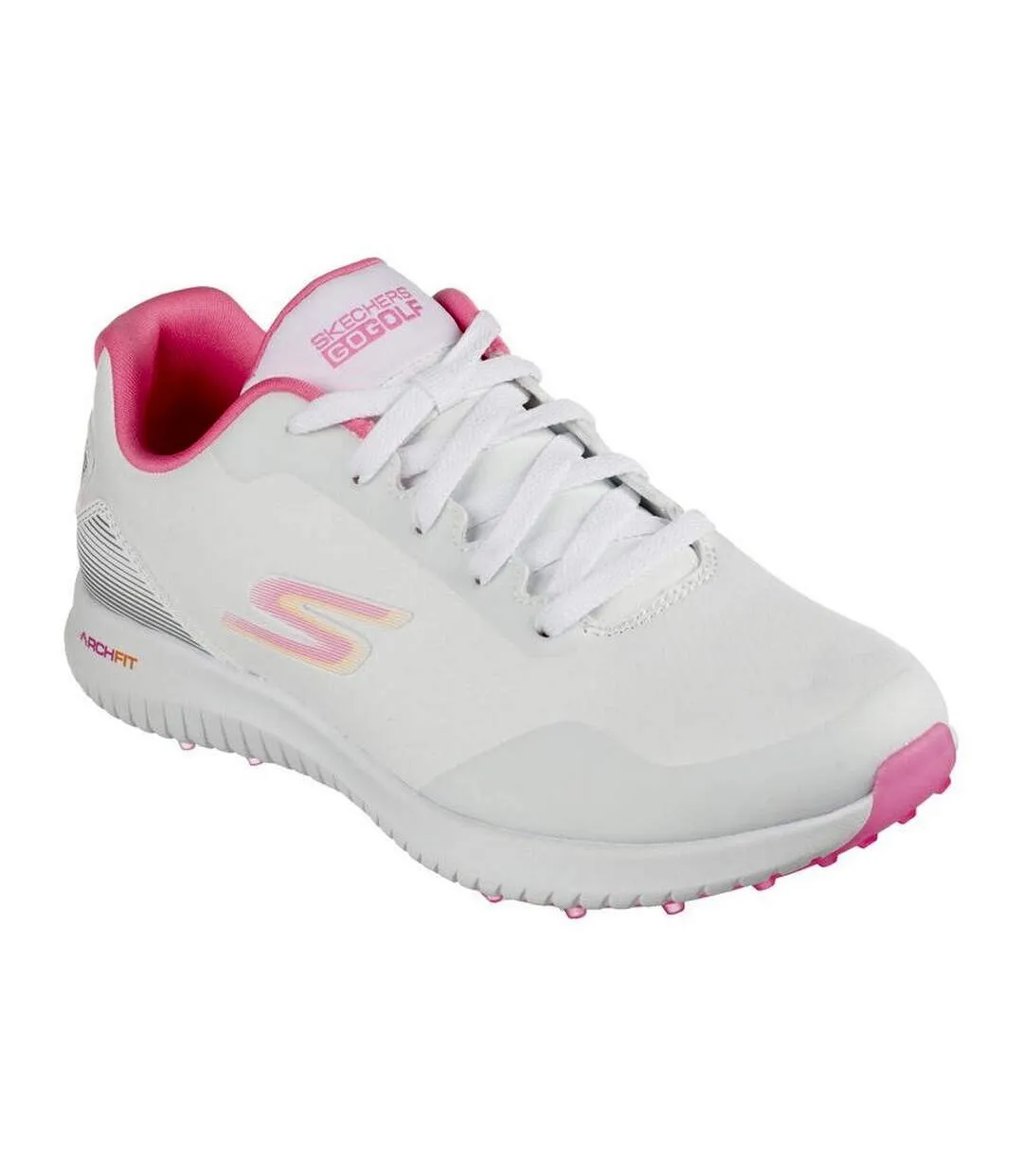 Womens/ladies go golf max 2 golf shoes white/multicoloured Skechers