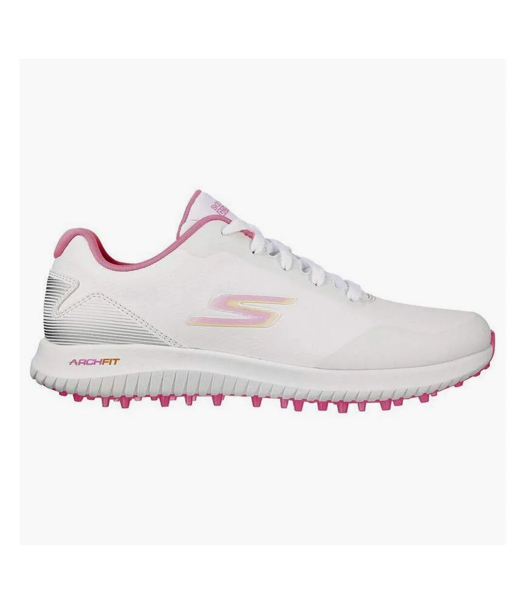 Womens/ladies go golf max 2 golf shoes white/multicoloured Skechers